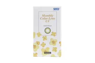 Kính áp tròng Lens SEED 1month UV màu Gold & Brown
